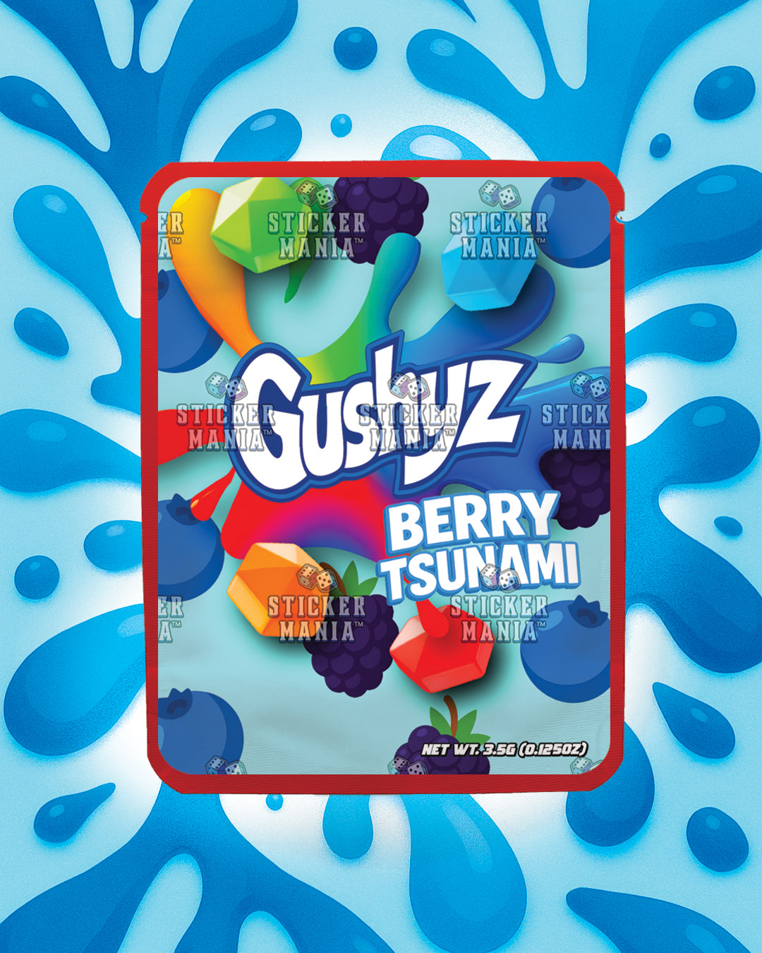 Gushyz Berry Tsunami | Pre-Made Sticker Bag | 3.5g