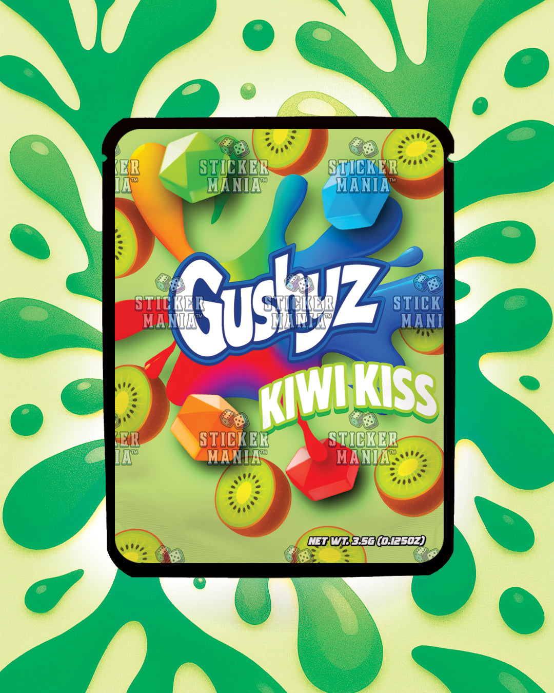 Gushyz Kiwi Kiss | Pre-Made Sticker Bag | 3.5g