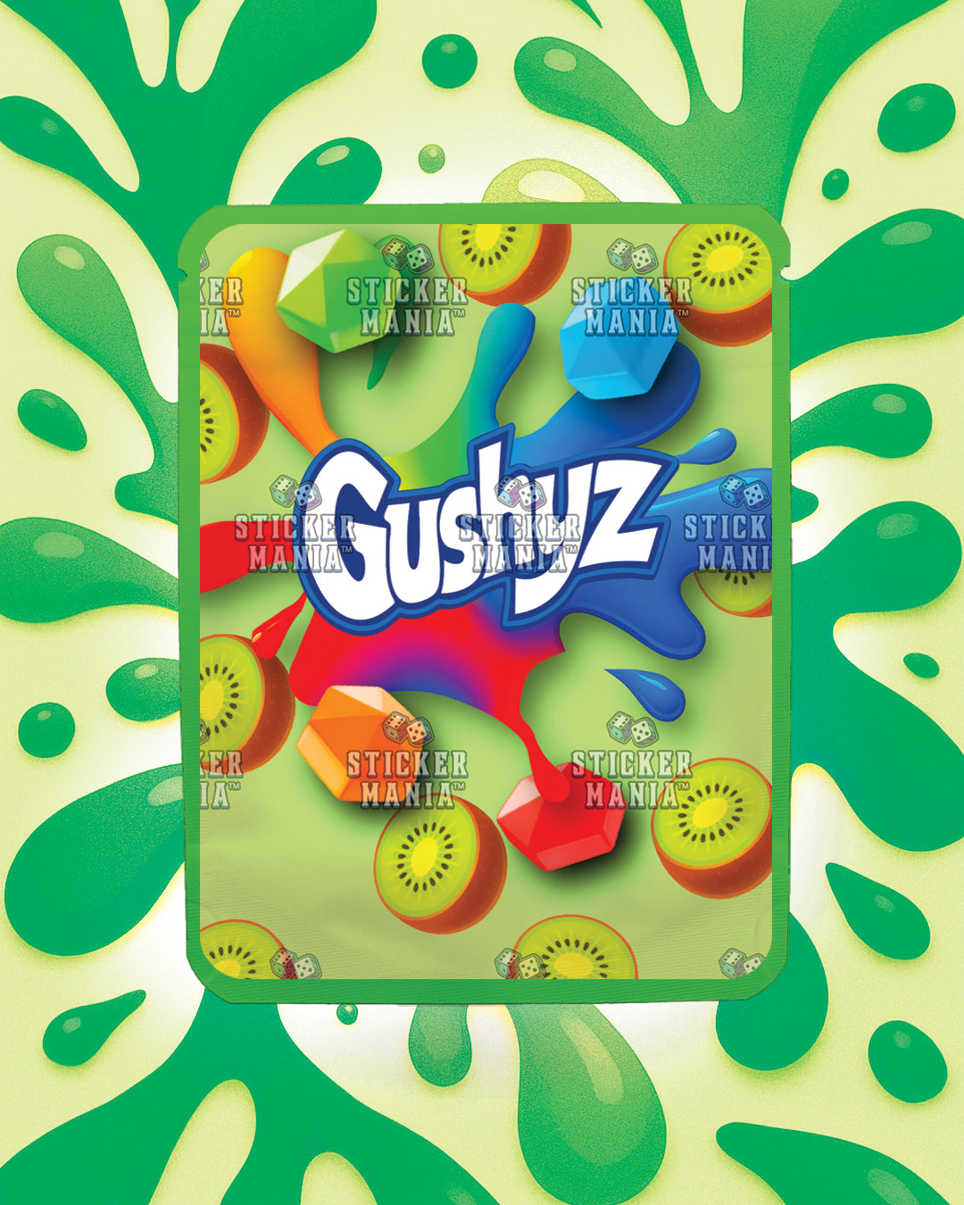 Gushyz Kiwi Kiss | Pre-Made Sticker Bag | 3.5g