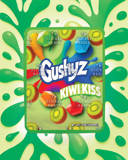 Gushyz Kiwi Kiss | Pre-Made Sticker Bag | 3.5g
