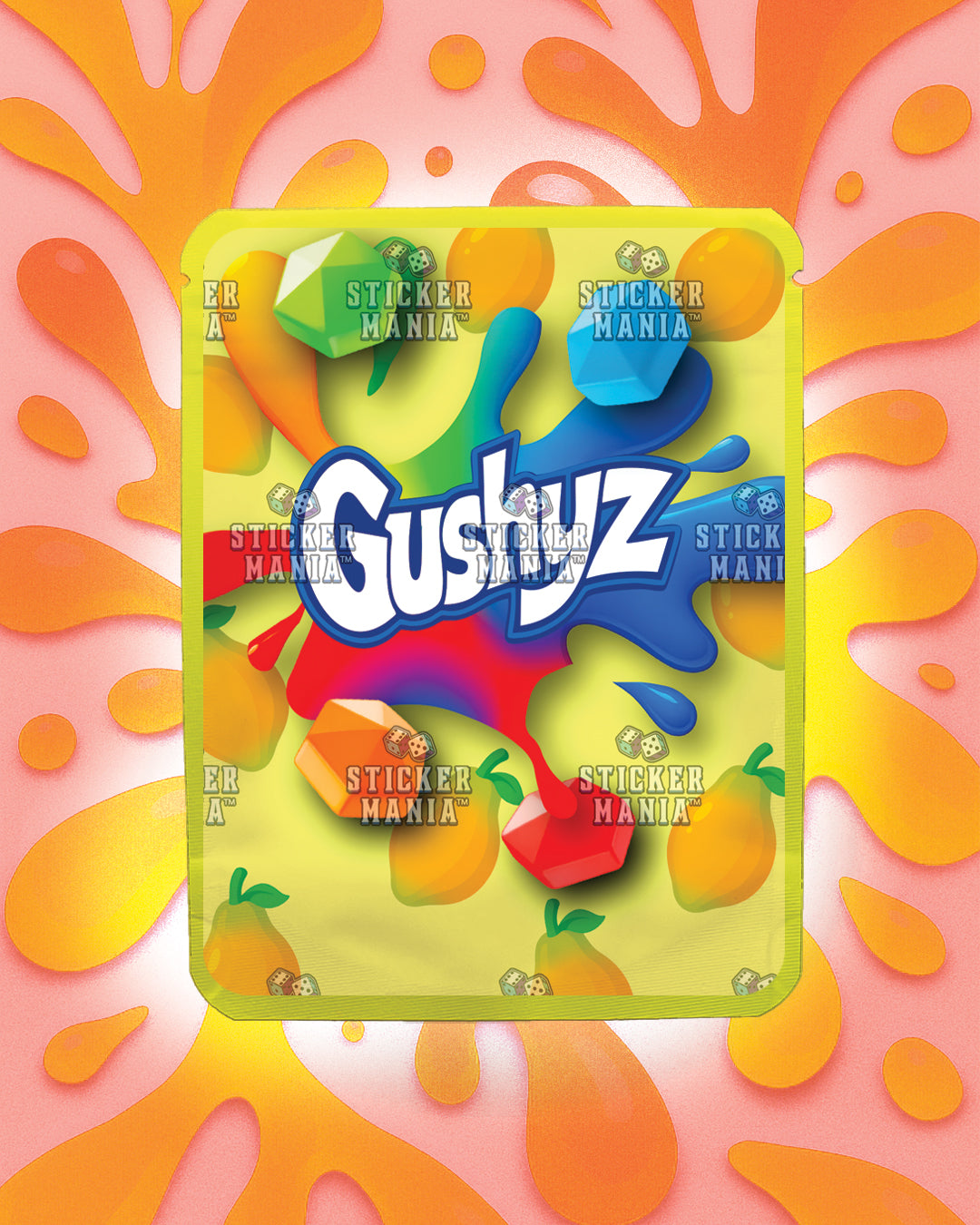 Gushyz Papaya Pop | Pre-Made Sticker Bag | 3.5g