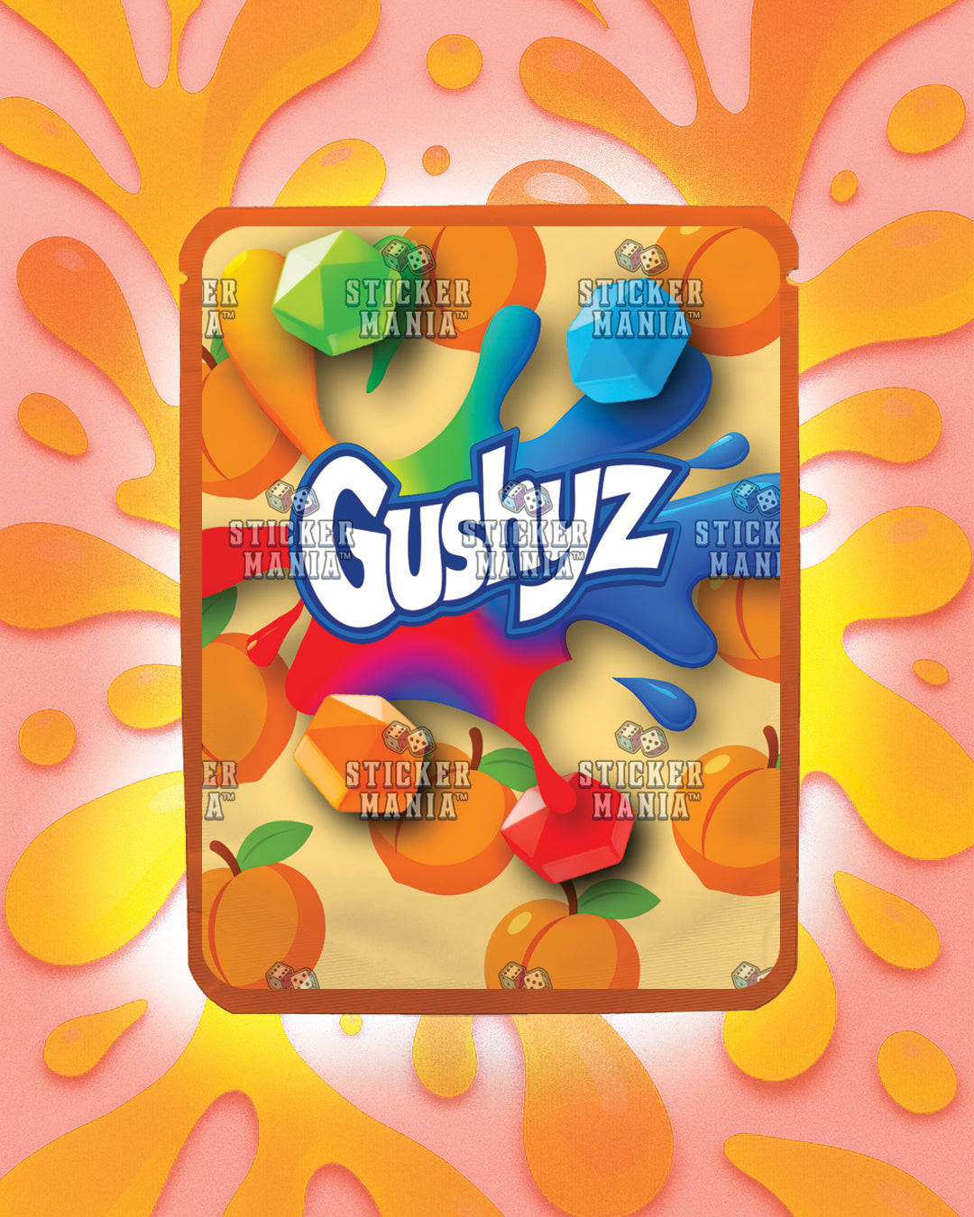 Gushyz Perfect Peach | Pre-Made Sticker Bag | 3.5g