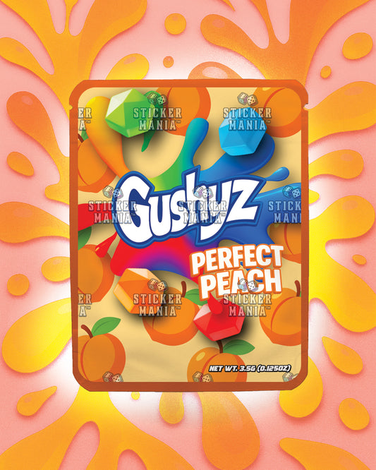 Gushyz Perfect Peach | Pre-Made Sticker Bag | 3.5g