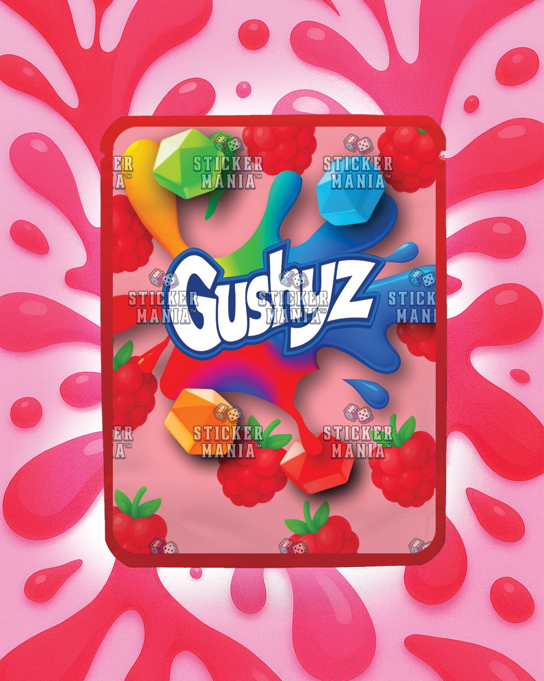 Gushyz Raspberry Rush | Pre-Made Sticker Bag | 3.5g