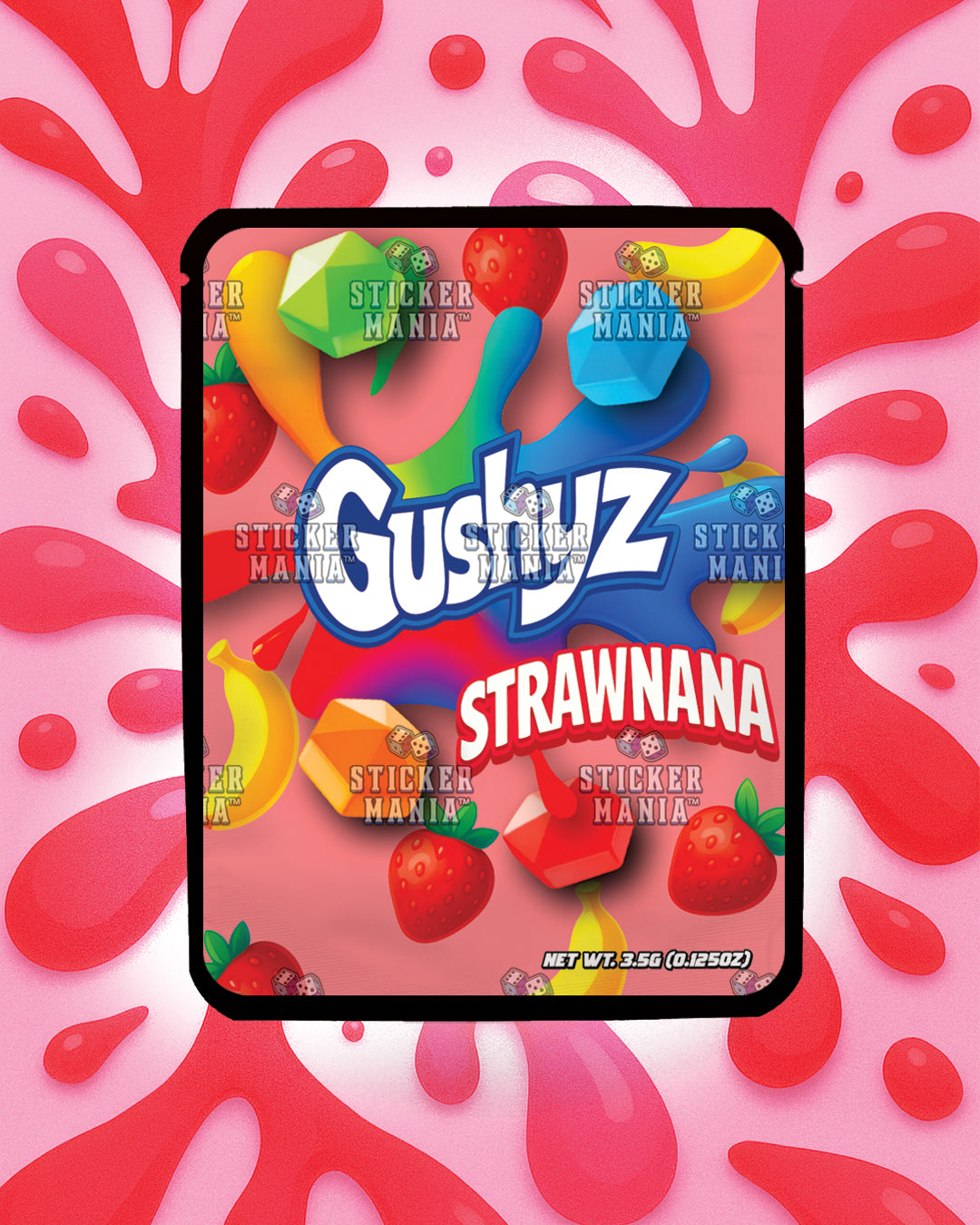 Gushyz Strawnana | Pre-Made Sticker Bag | 3.5g
