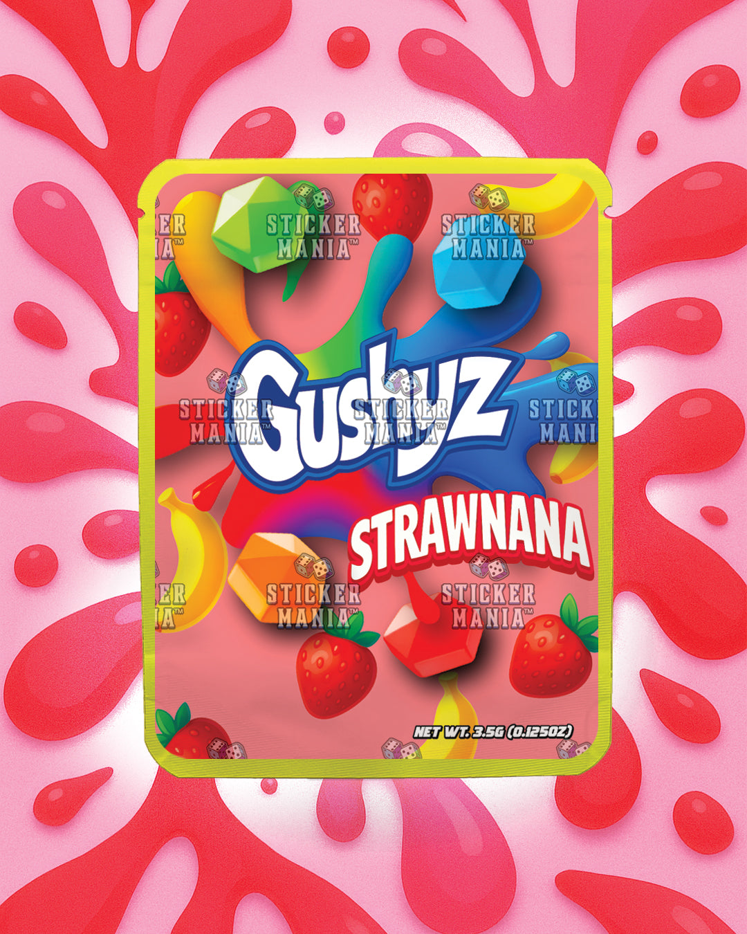 Gushyz Strawnana | Pre-Made Sticker Bag | 3.5g