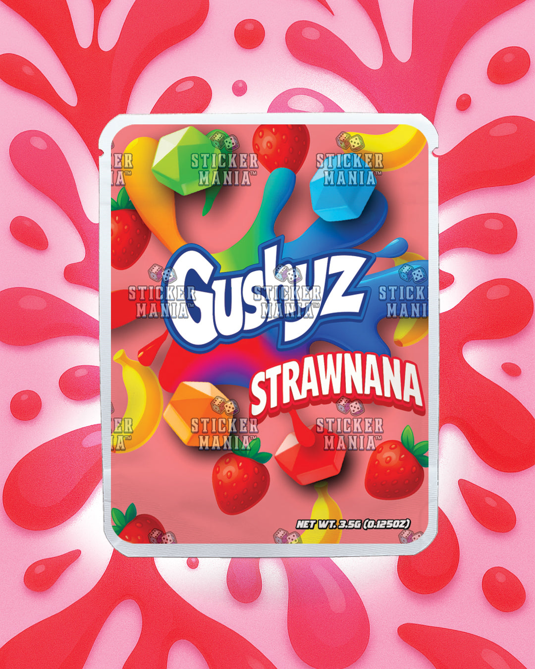 Gushyz Strawnana | Pre-Made Sticker Bag | 3.5g