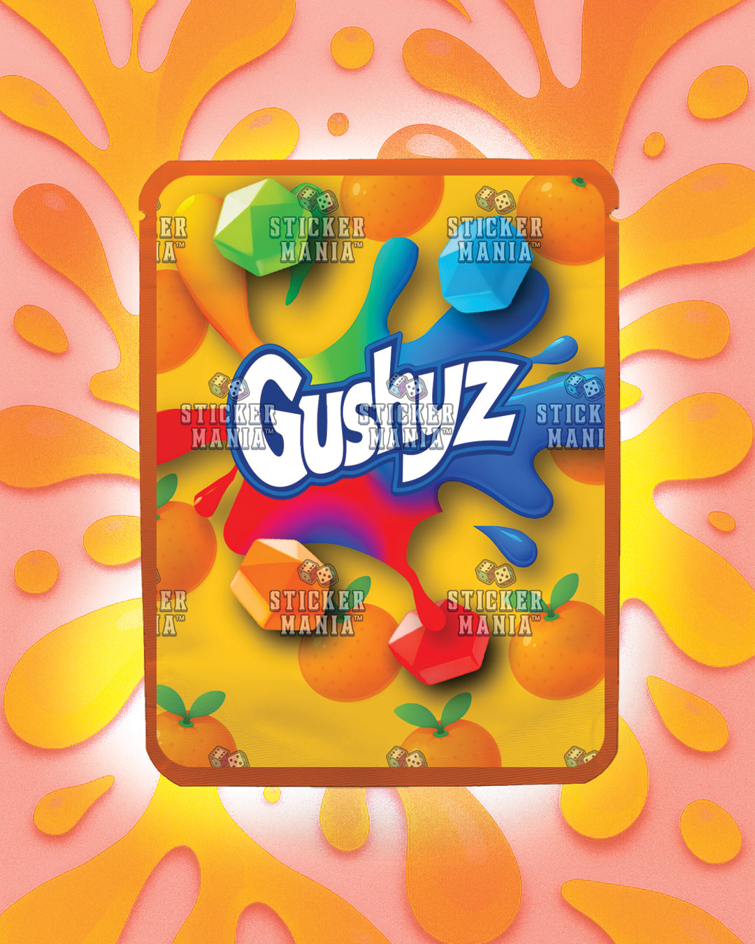 Gushyz Tangerine Tides | Pre-Made Sticker Bag | 3.5g
