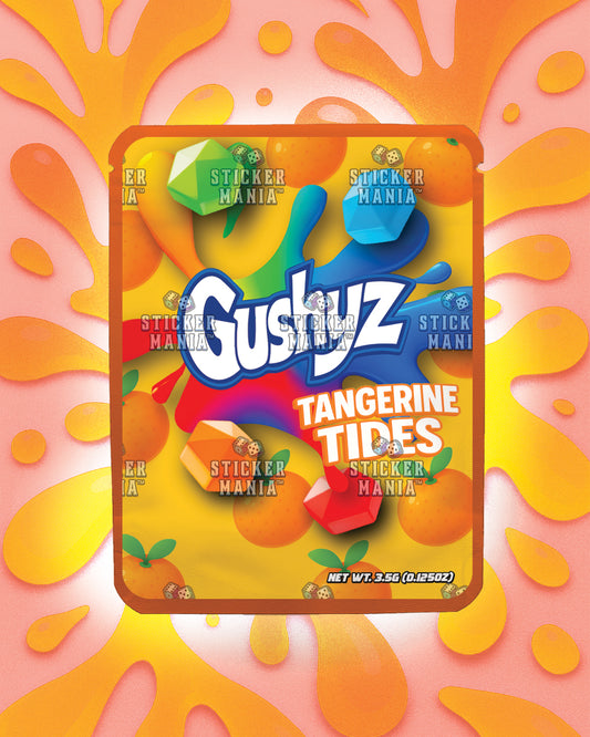 Gushyz Tangerine Tides | Pre-Made Sticker Bag | 3.5g