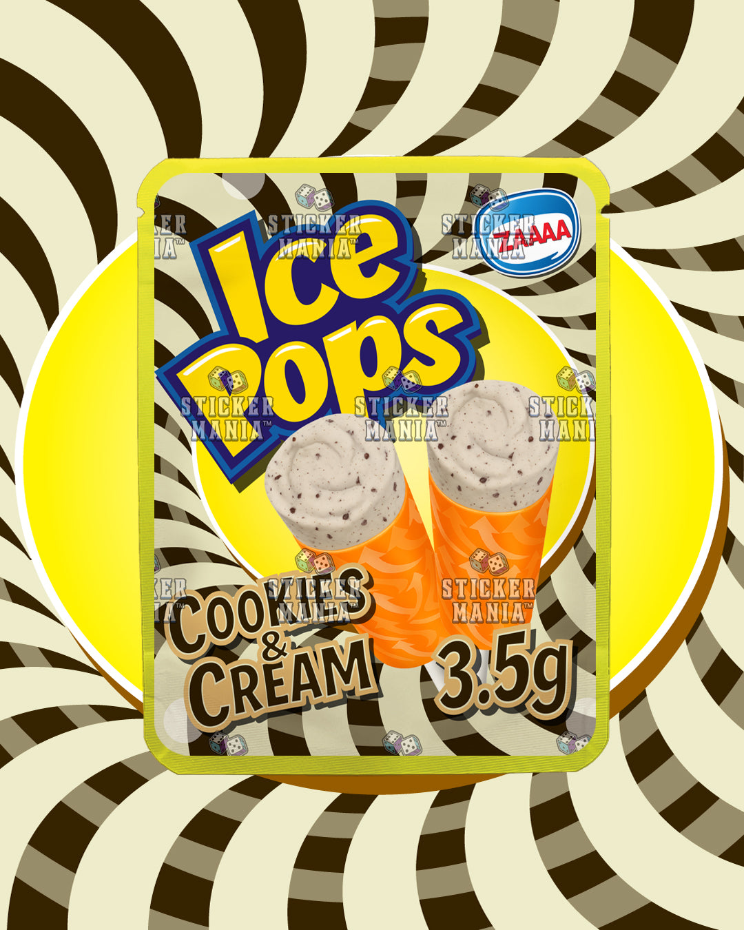 Ice Pops Cookies & Cream | Pre-Made Sticker Bag | 3.5g