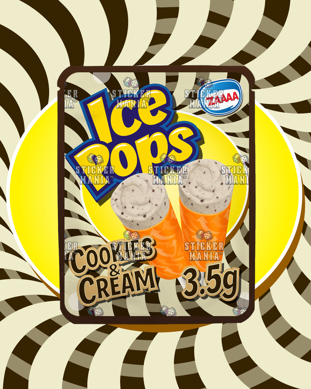 Ice Pops Cookies & Cream | Pre-Made Sticker Bag | 3.5g