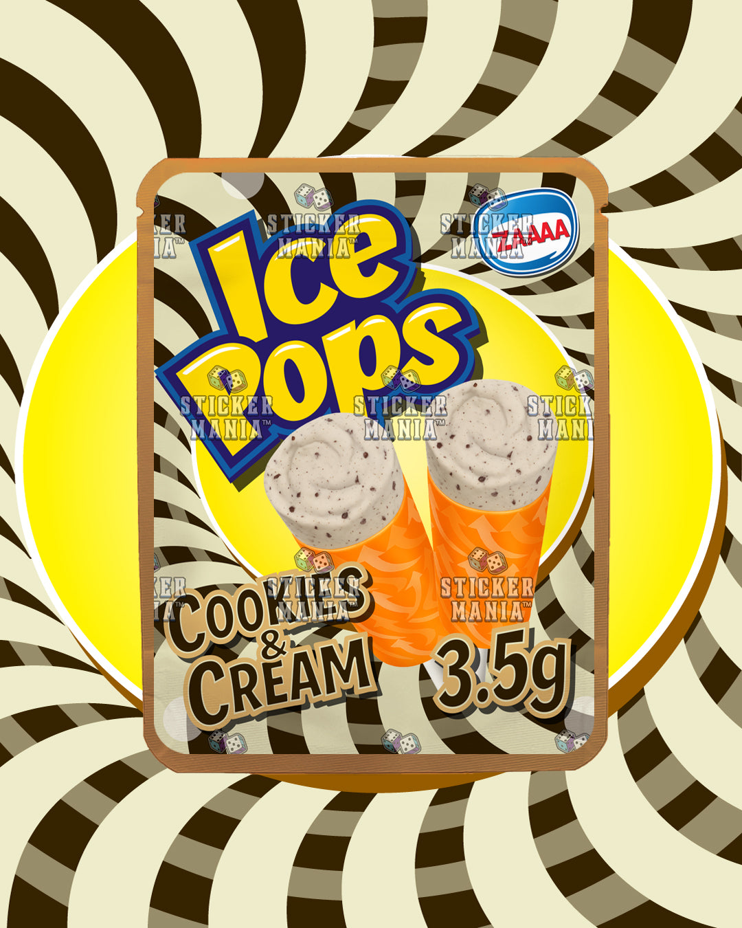 Ice Pops Cookies & Cream | Pre-Made Sticker Bag | 3.5g