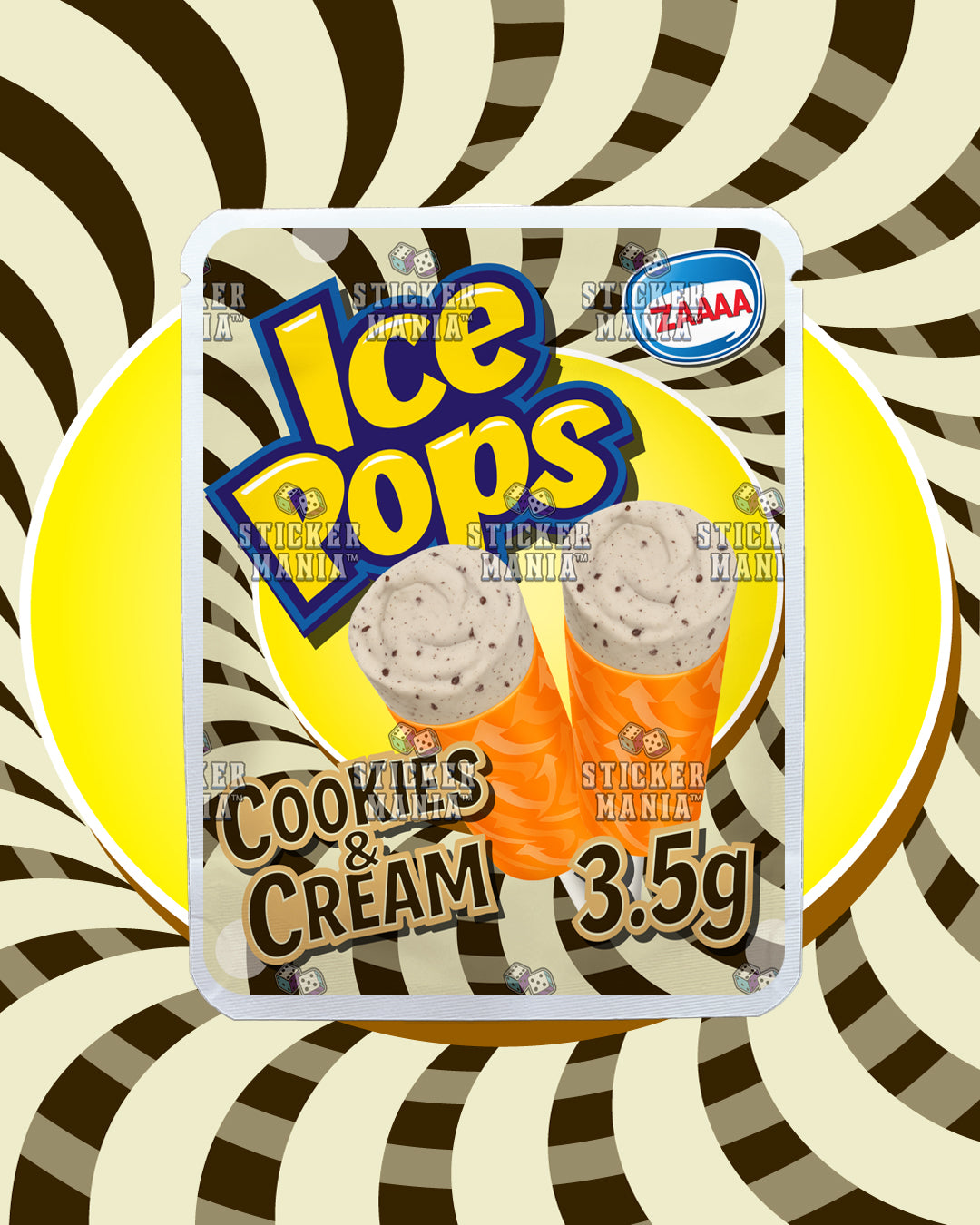 Ice Pops Cookies & Cream | Pre-Made Sticker Bag | 3.5g