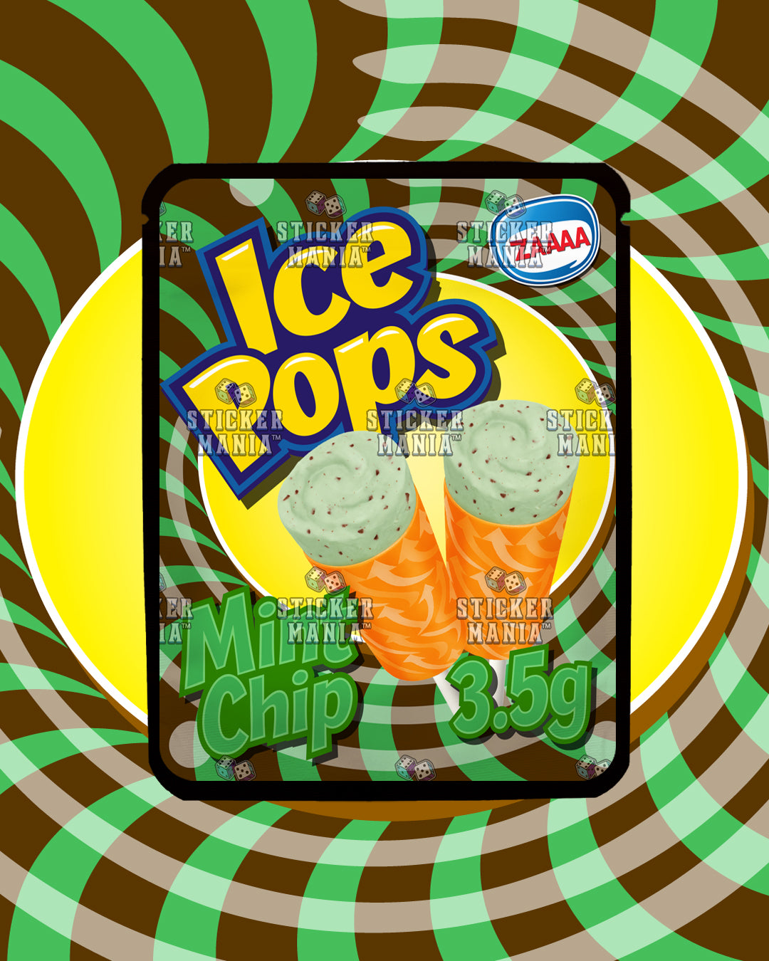 Ice Pops Mint Chip | Pre-Made Sticker Bag | 3.5g