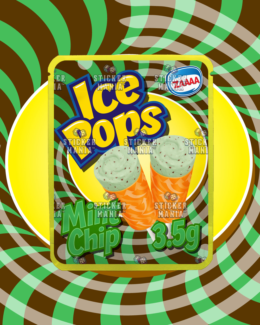 Ice Pops Mint Chip | Pre-Made Sticker Bag | 3.5g