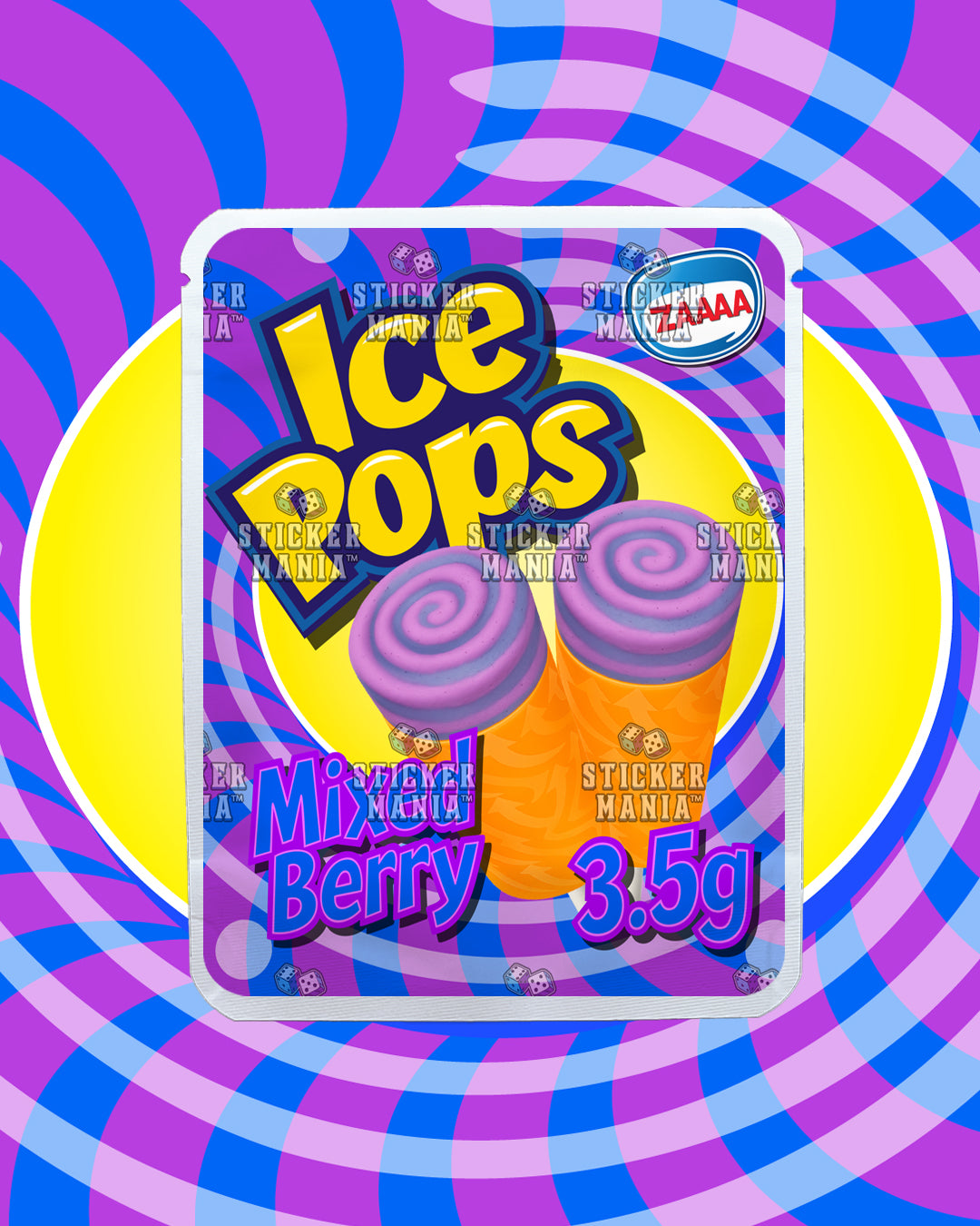 Ice Pops Mixed Berry | Pre-Made Sticker Bag | 3.5g