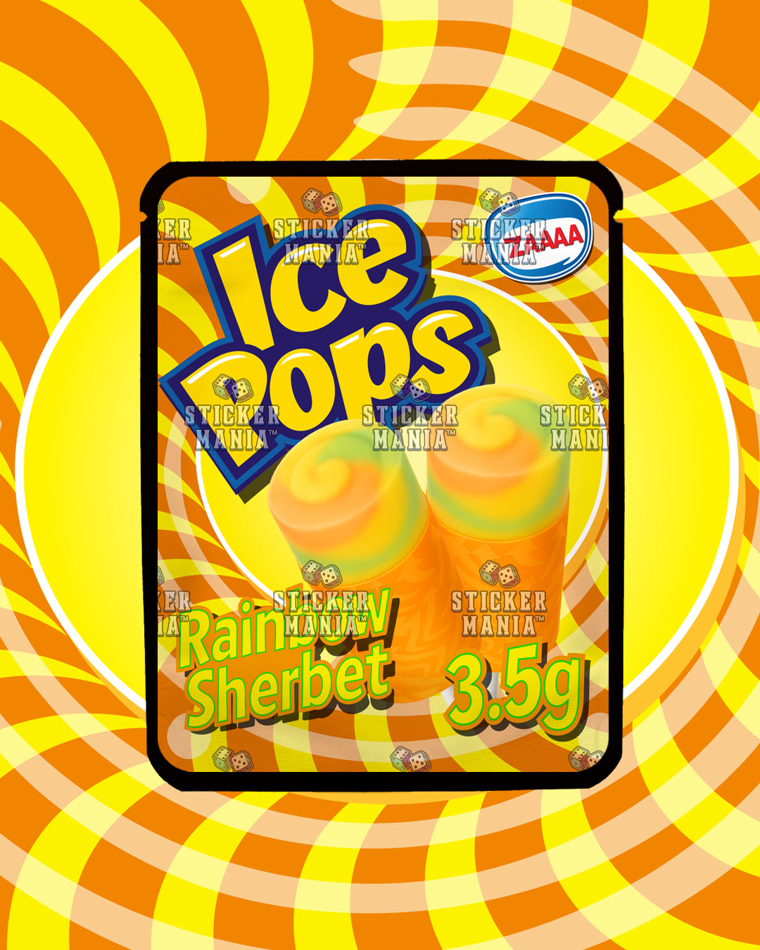 Ice Pops Rainbow Sherbet | Pre-Made Sticker Bag | 3.5g