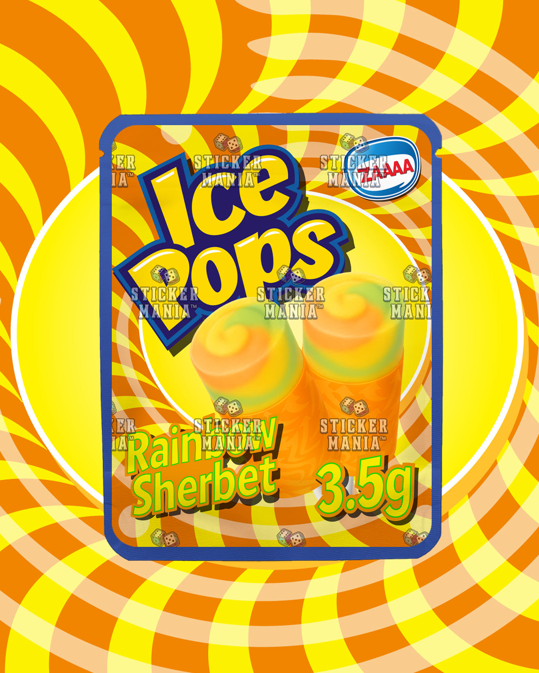 Ice Pops Rainbow Sherbet | Pre-Made Sticker Bag | 3.5g