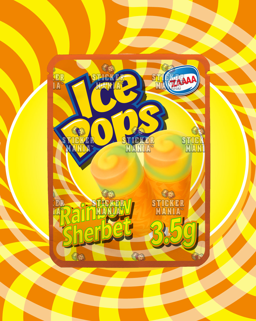 Ice Pops Rainbow Sherbet | Pre-Made Sticker Bag | 3.5g