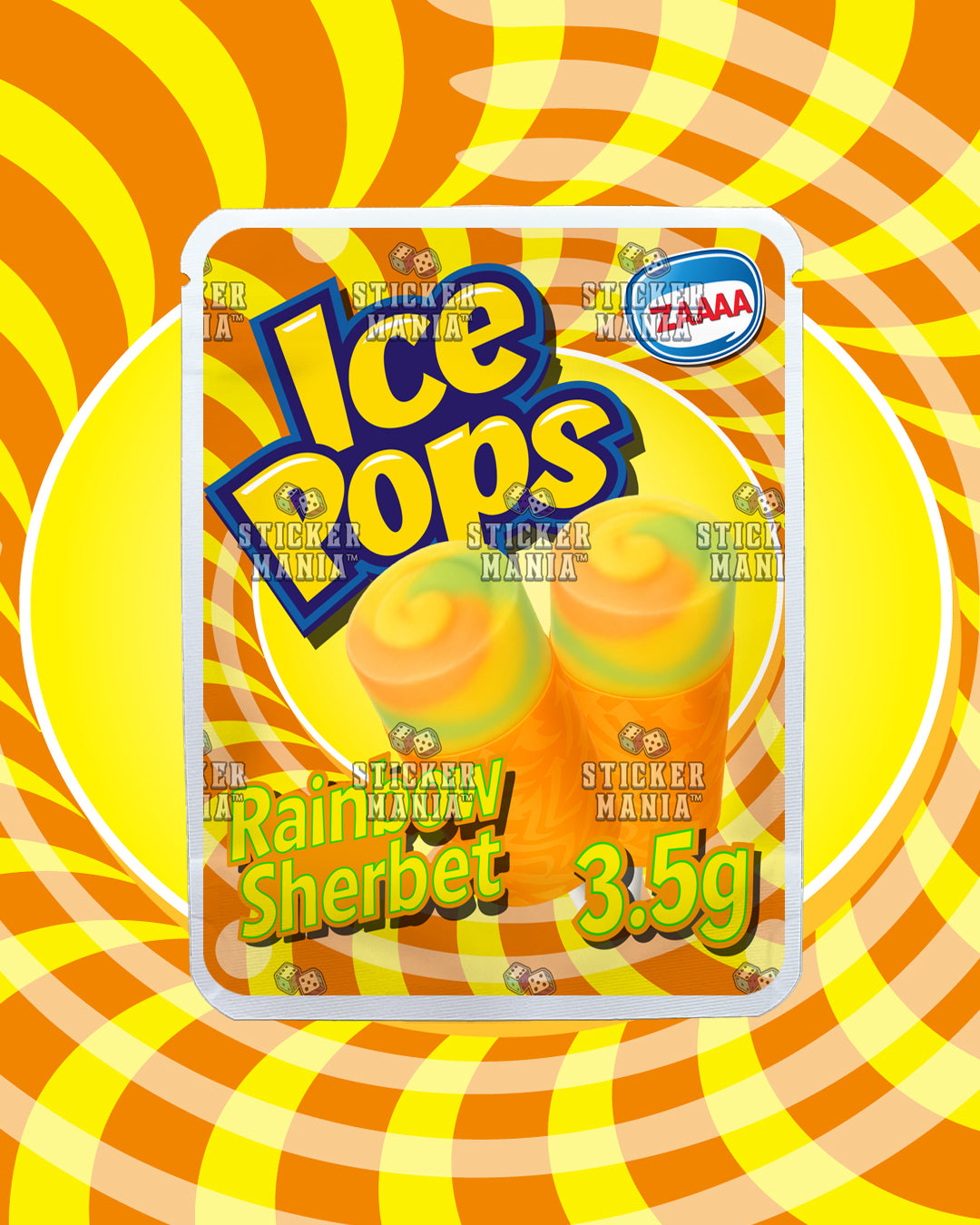 Ice Pops Rainbow Sherbet | Pre-Made Sticker Bag | 3.5g