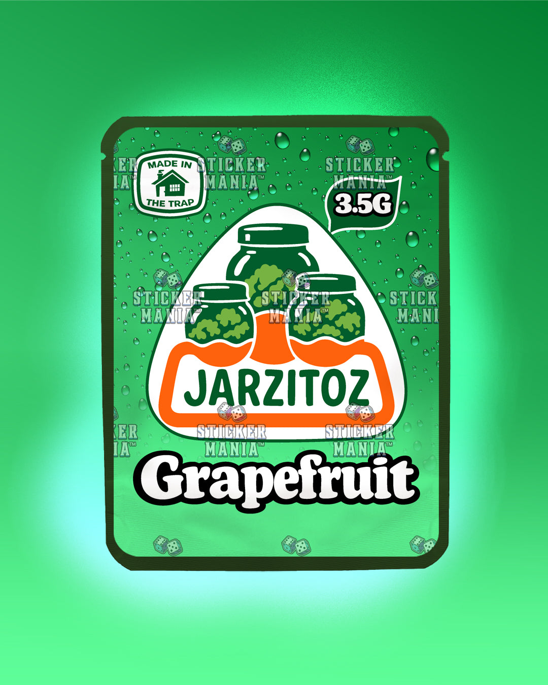 Jarzitoz Grapefruit | Pre-Made Sticker Bag | 3.5g