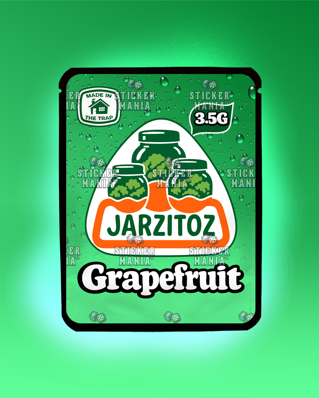 Jarzitoz Grapefruit | Pre-Made Sticker Bag | 3.5g