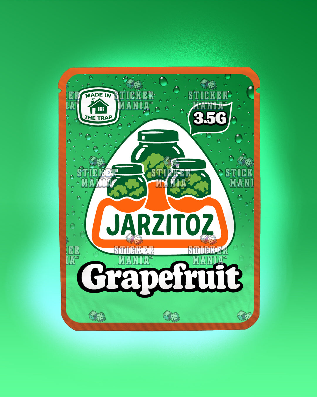 Jarzitoz Grapefruit | Pre-Made Sticker Bag | 3.5g