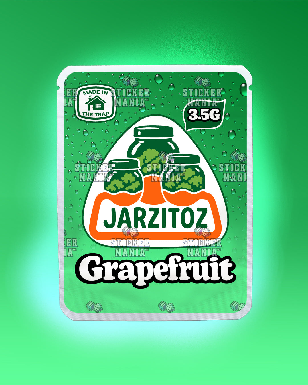 Jarzitoz Grapefruit | Pre-Made Sticker Bag | 3.5g
