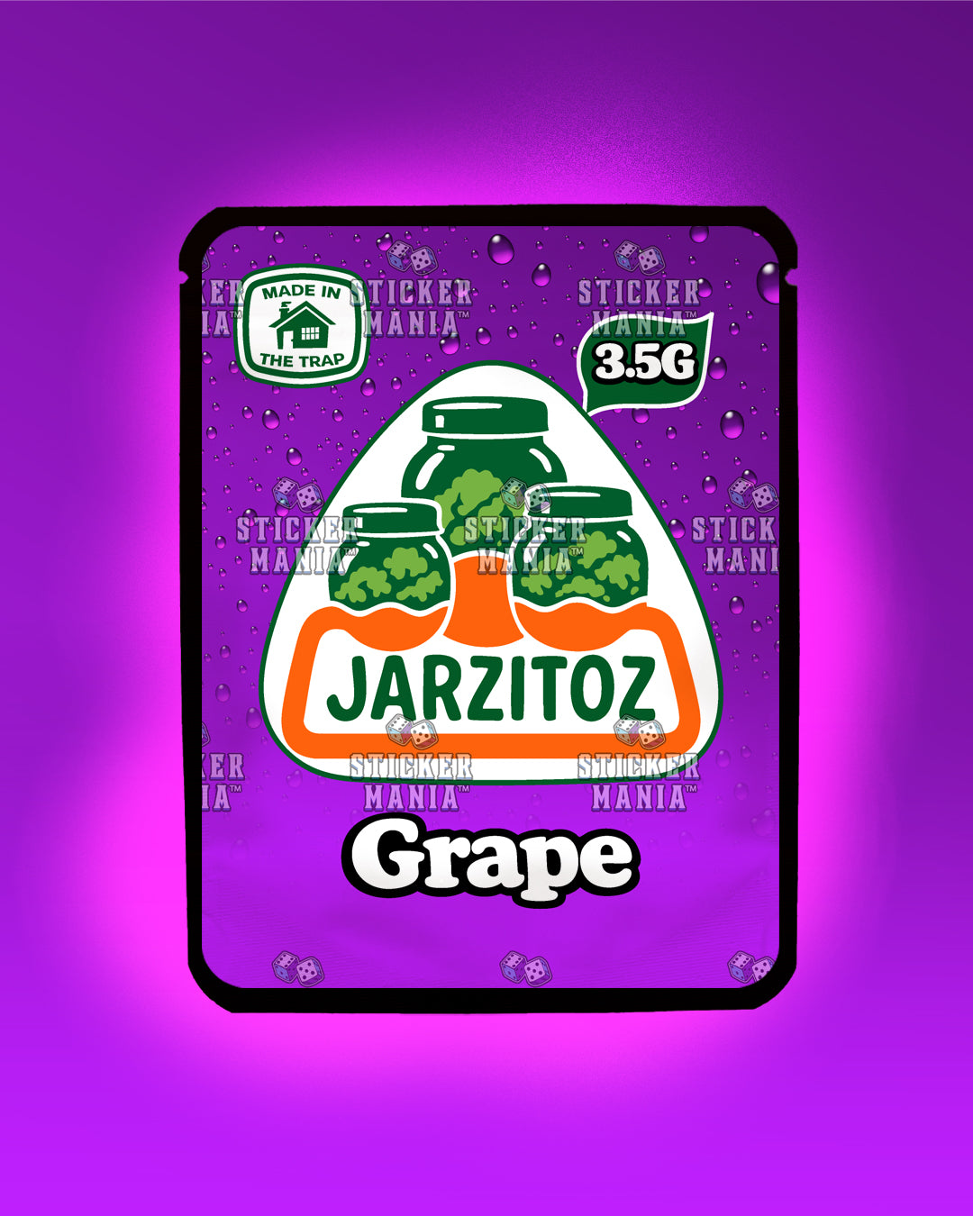 Jarzitoz Grape | Pre-Made Sticker Bag | 3.5g