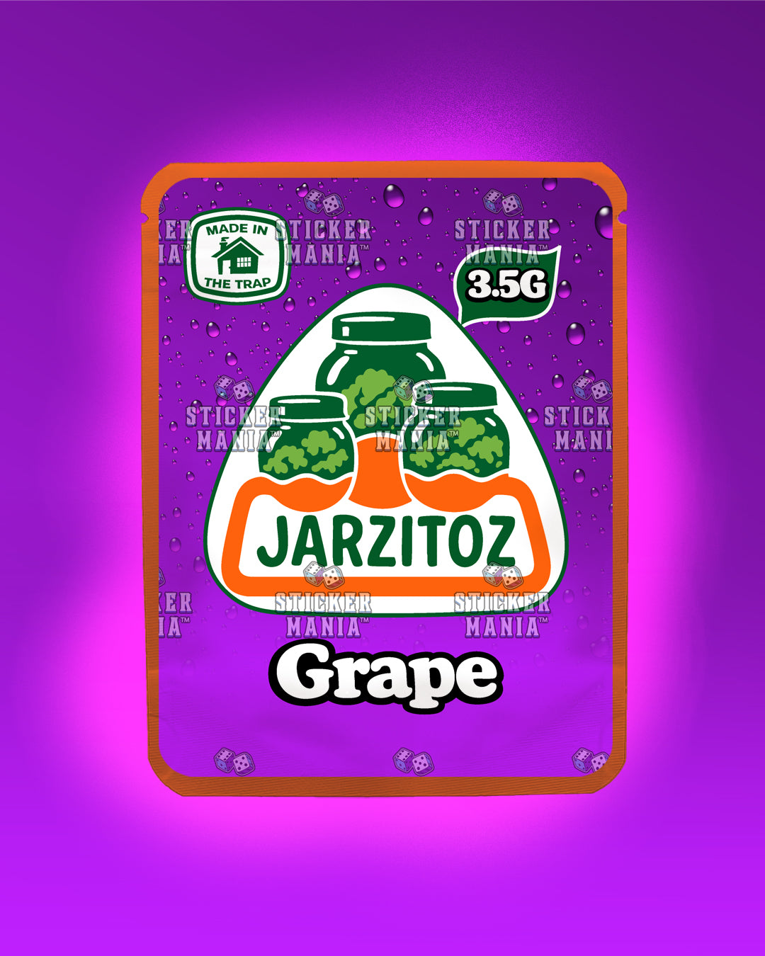 Jarzitoz Grape | Pre-Made Sticker Bag | 3.5g