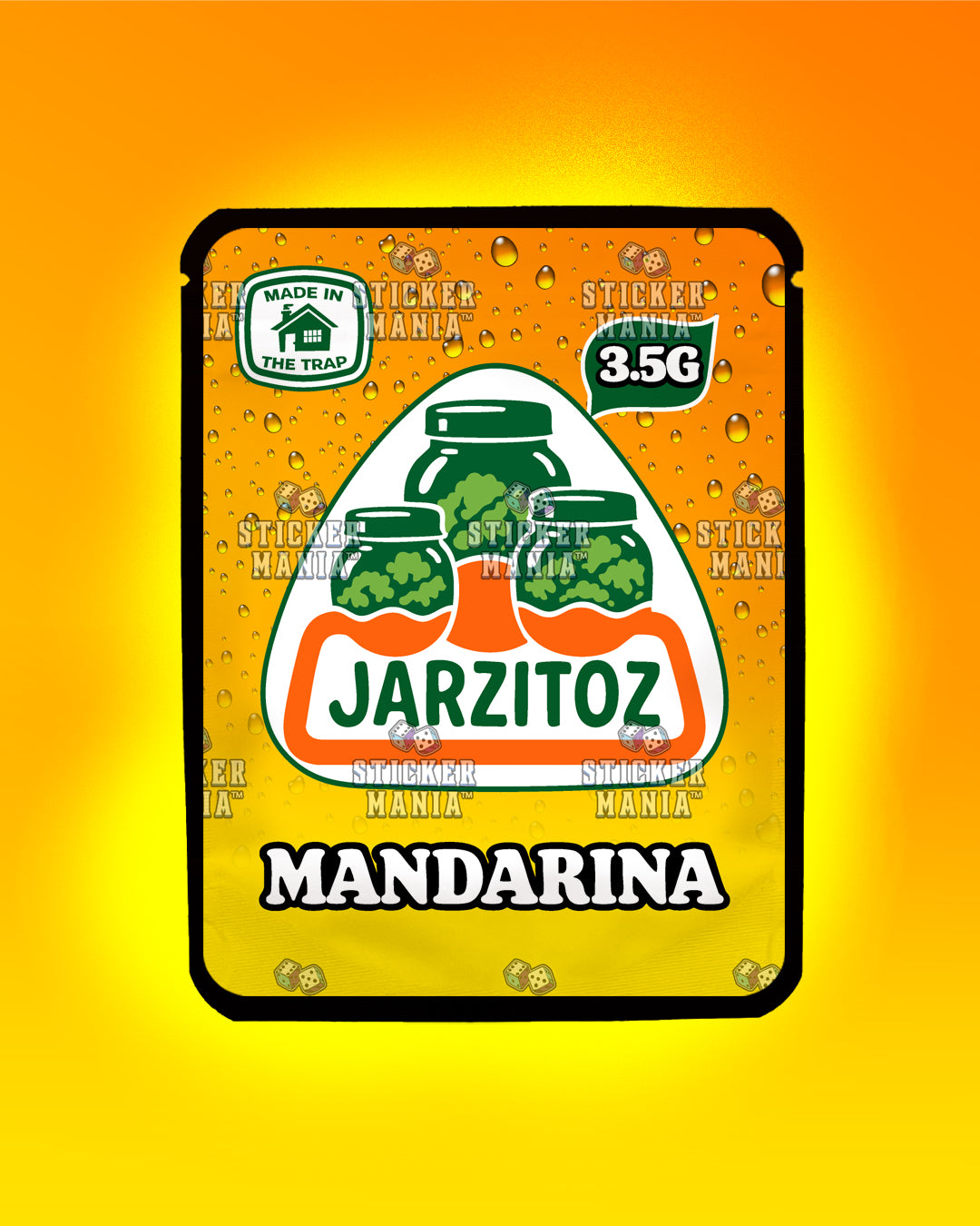 Jarzitoz Mandarina | Pre-Made Sticker Bag | 3.5g