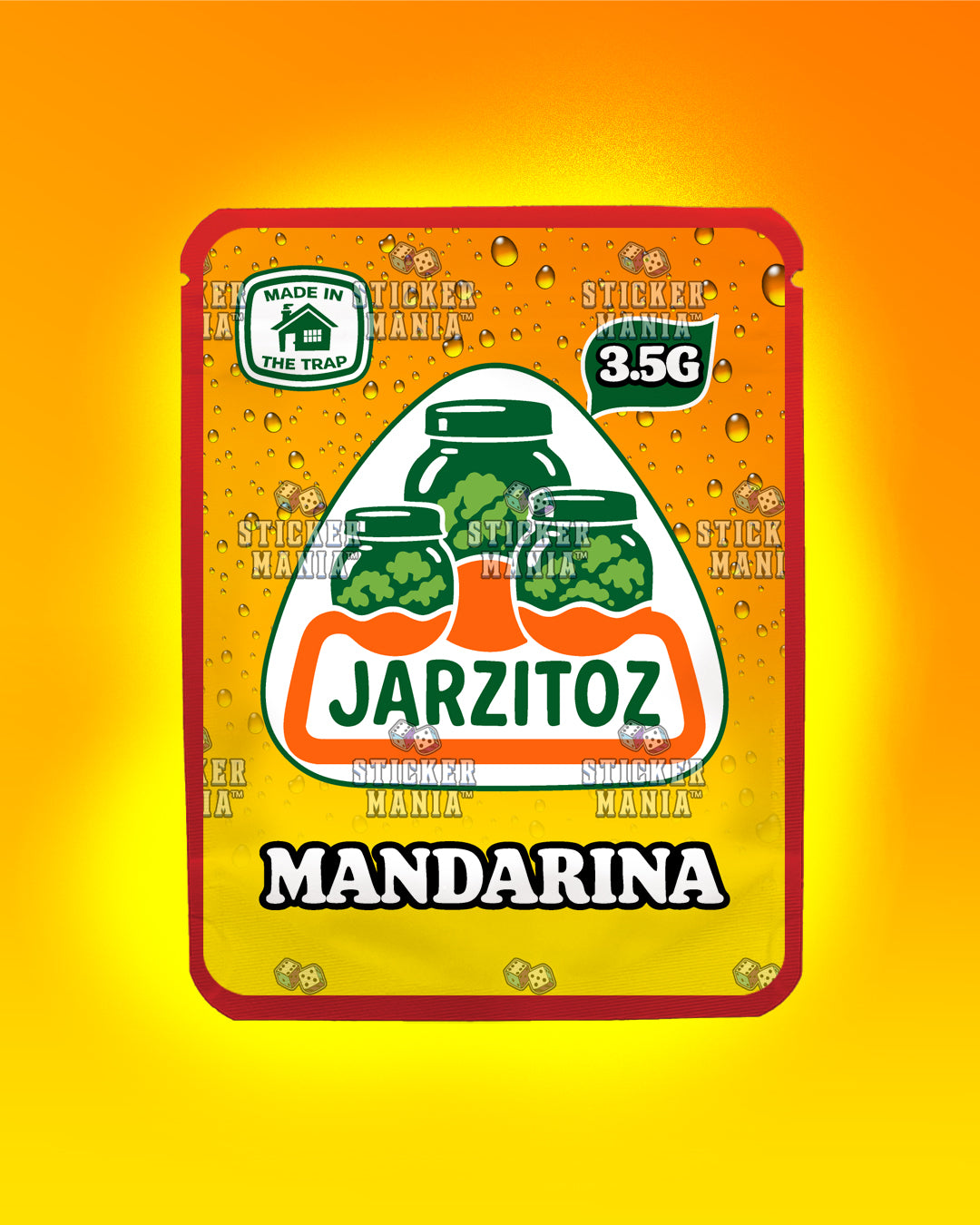 Jarzitoz Mandarina | Pre-Made Sticker Bag | 3.5g