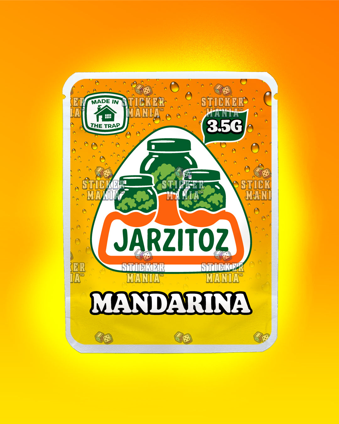 Jarzitoz Mandarina | Pre-Made Sticker Bag | 3.5g