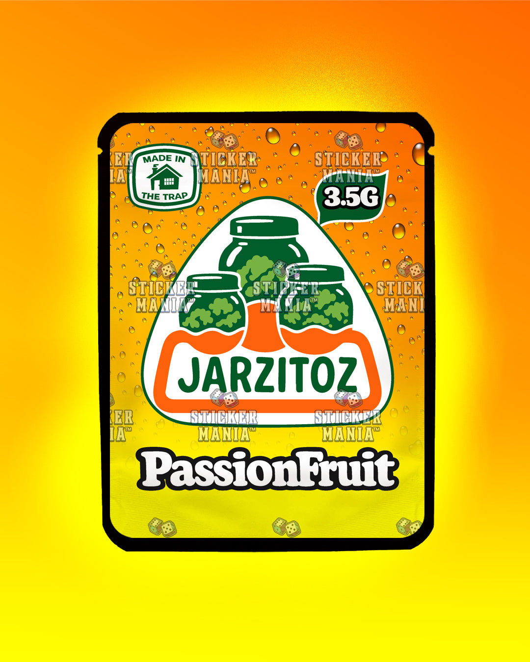 Jarzitoz Passionfruit | Pre-Made Sticker Bag | 3.5g