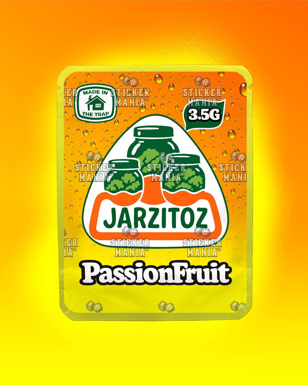 Jarzitoz Passionfruit | Pre-Made Sticker Bag | 3.5g