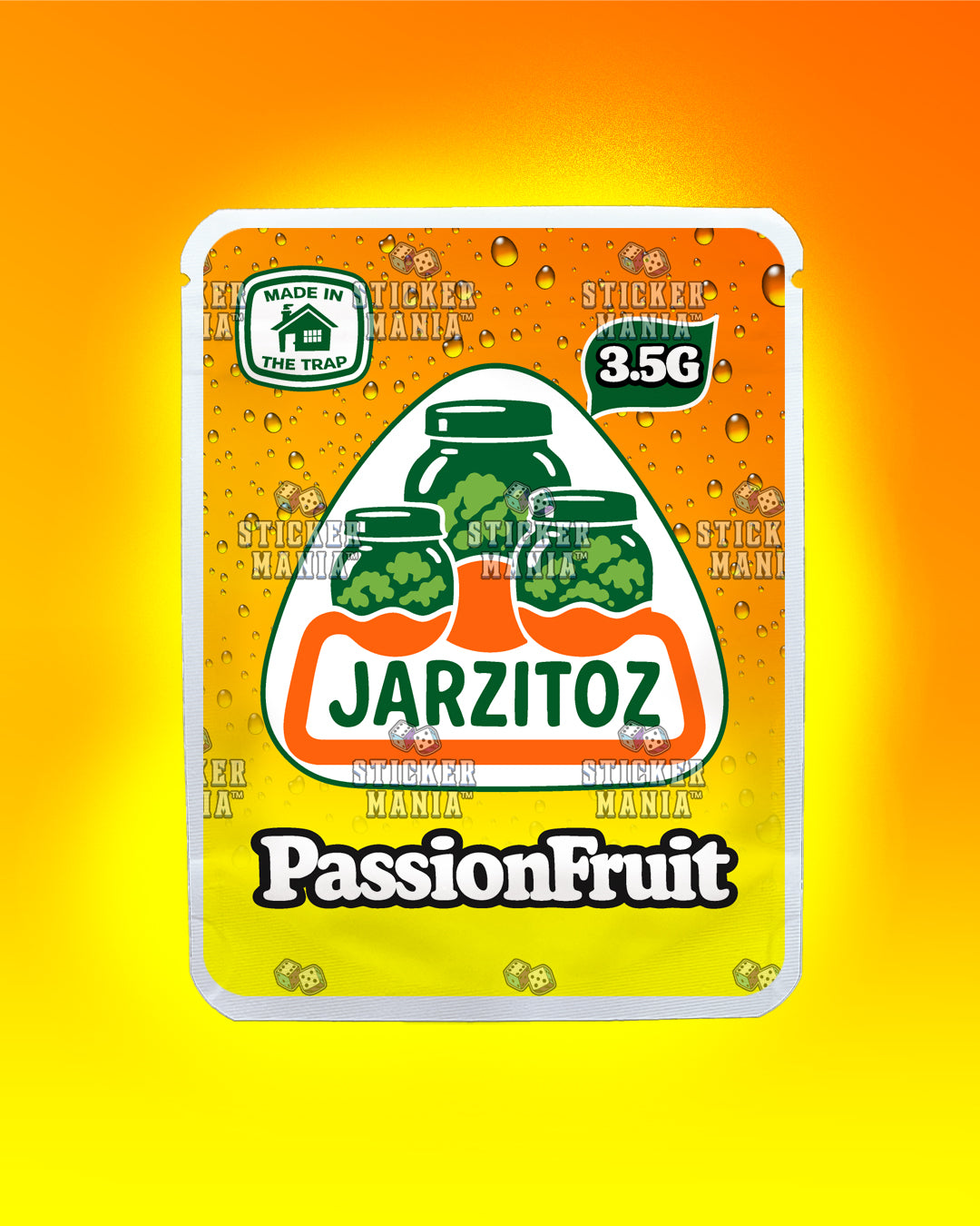 Jarzitoz Passionfruit | Pre-Made Sticker Bag | 3.5g