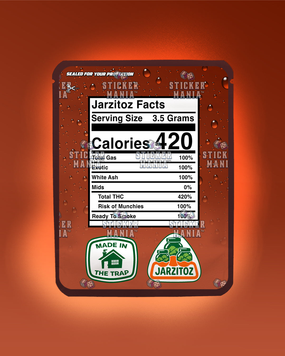 Jarzitoz Tamarindo | Pre-Made Sticker Bag | 3.5g