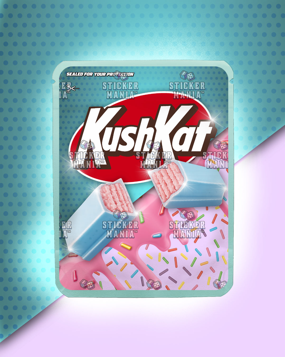 Kush Kat Frosted Cupcakes | Pre-Made Sticker Bag | 3.5g
