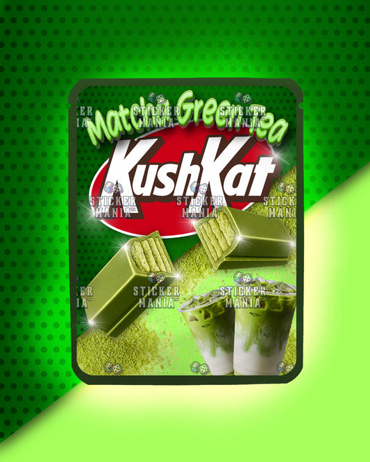 Kush Kat Matcha Green Tea | Pre-Made Sticker Bag | 3.5g