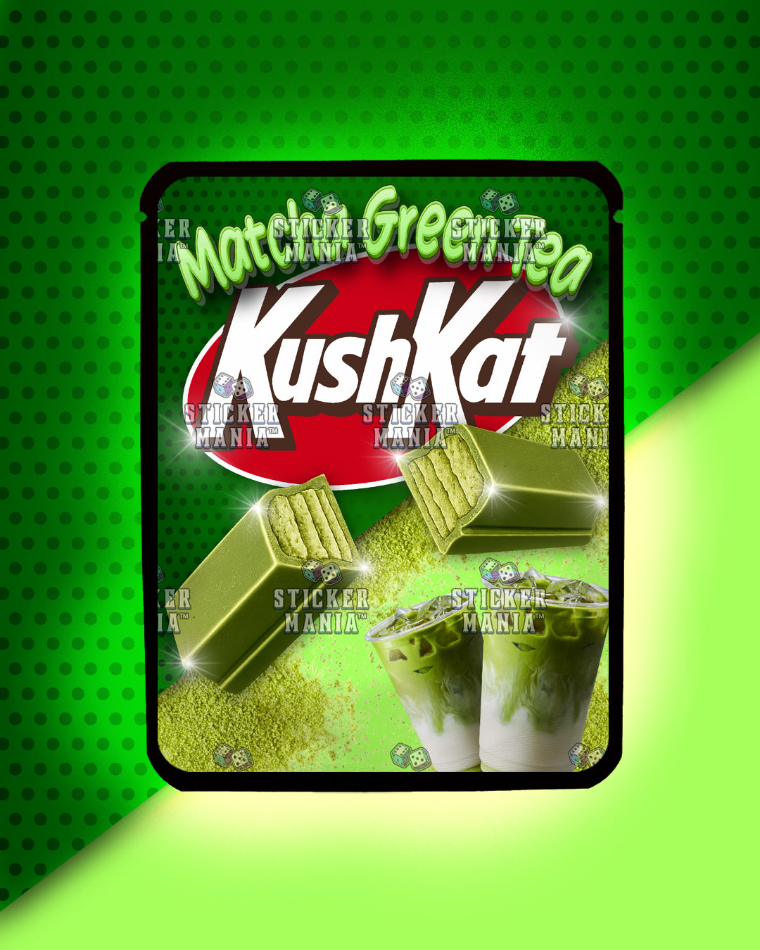 Kush Kat Matcha Green Tea | Pre-Made Sticker Bag | 3.5g
