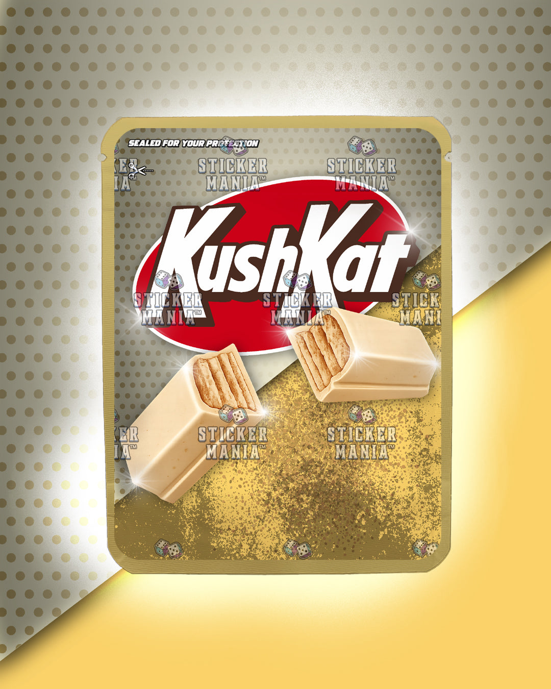 Kush Kat Snickerdoodle | Pre-Made Sticker Bag | 3.5g