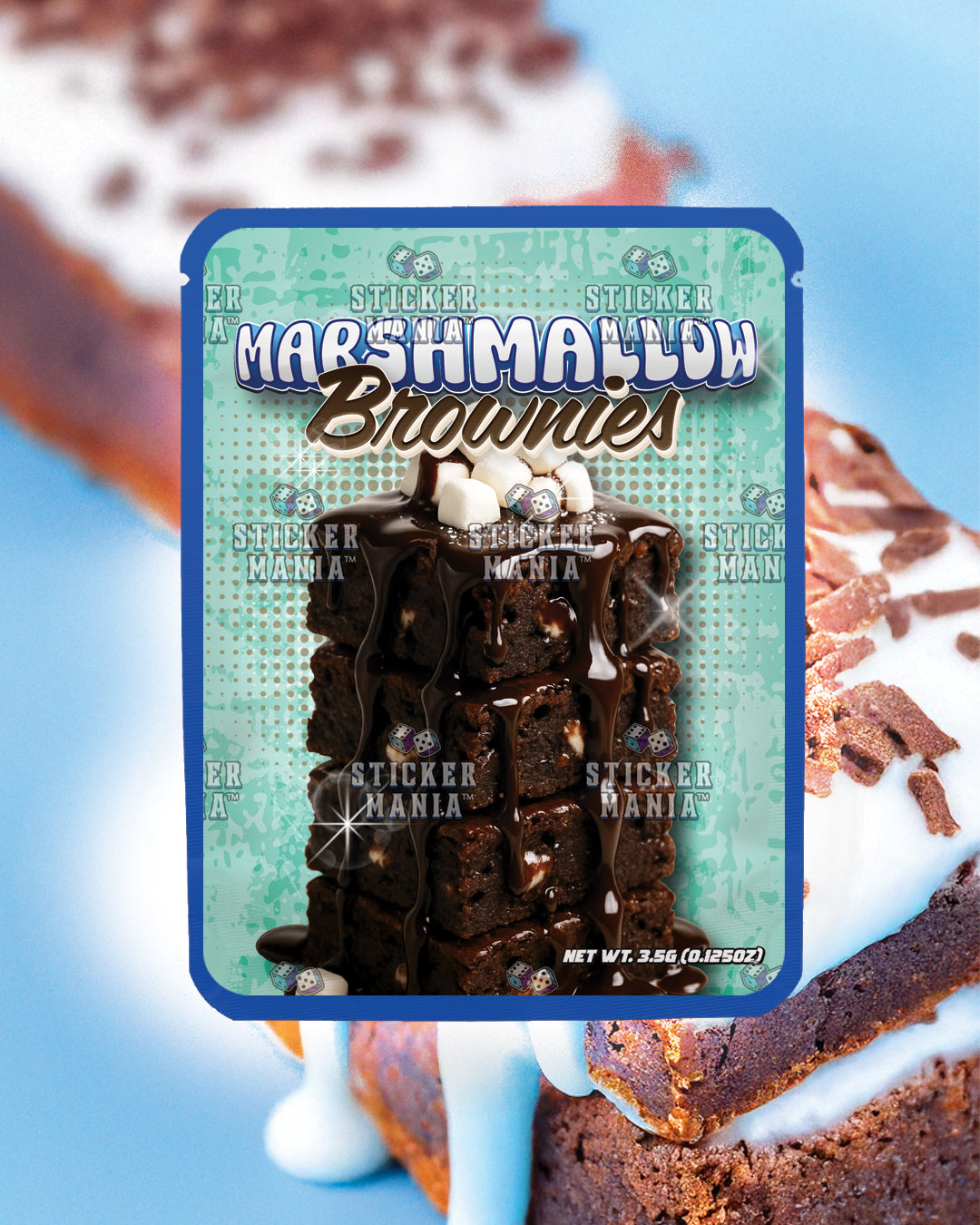 Marshmallow Brownie | Pre-Made Sticker Bag | 3.5g