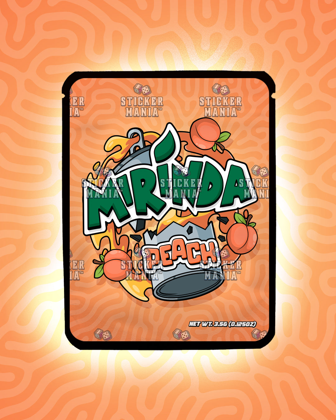 Mirinda Peach | Pre-Made Sticker Bag | 3.5g