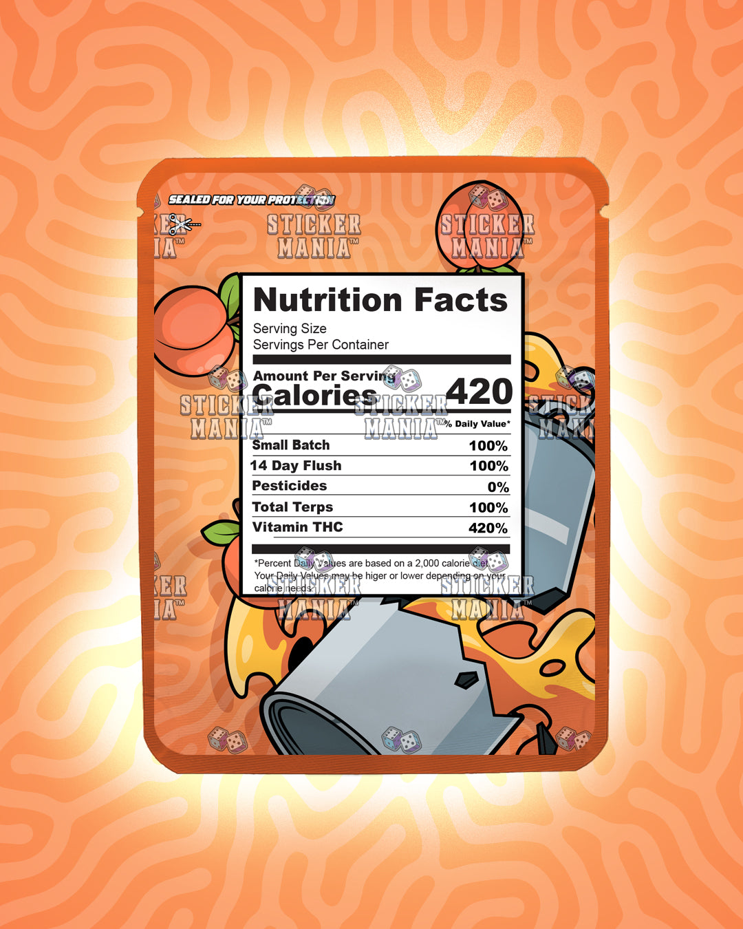 Mirinda Peach | Pre-Made Sticker Bag | 3.5g