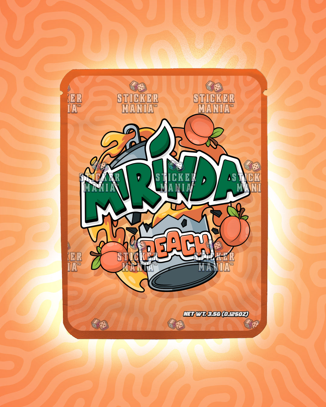 Mirinda Peach | Pre-Made Sticker Bag | 3.5g