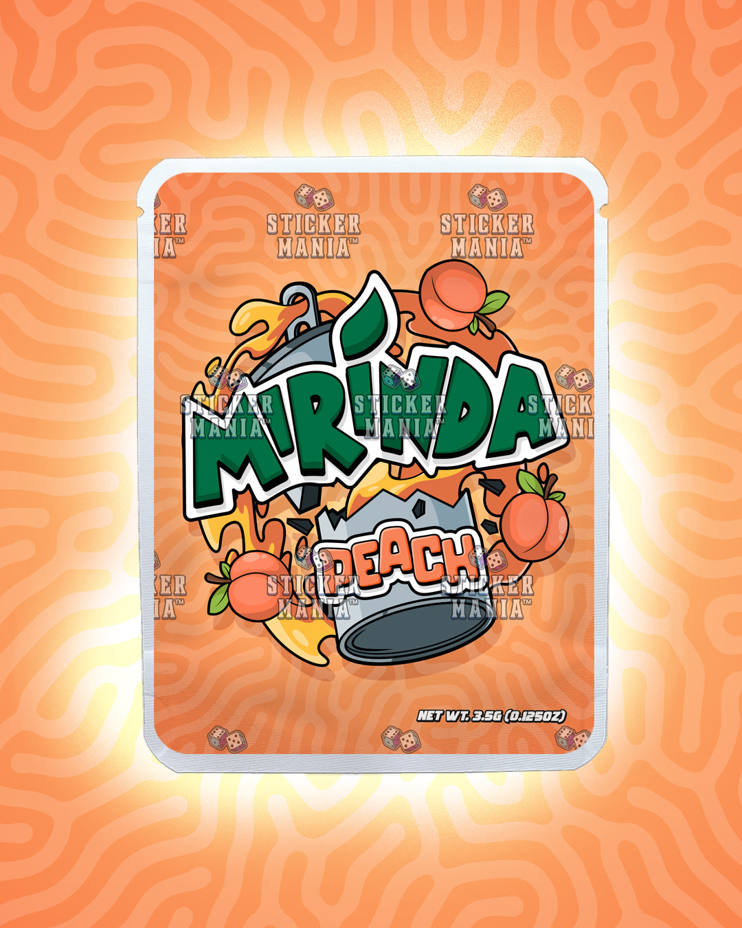 Mirinda Peach | Pre-Made Sticker Bag | 3.5g