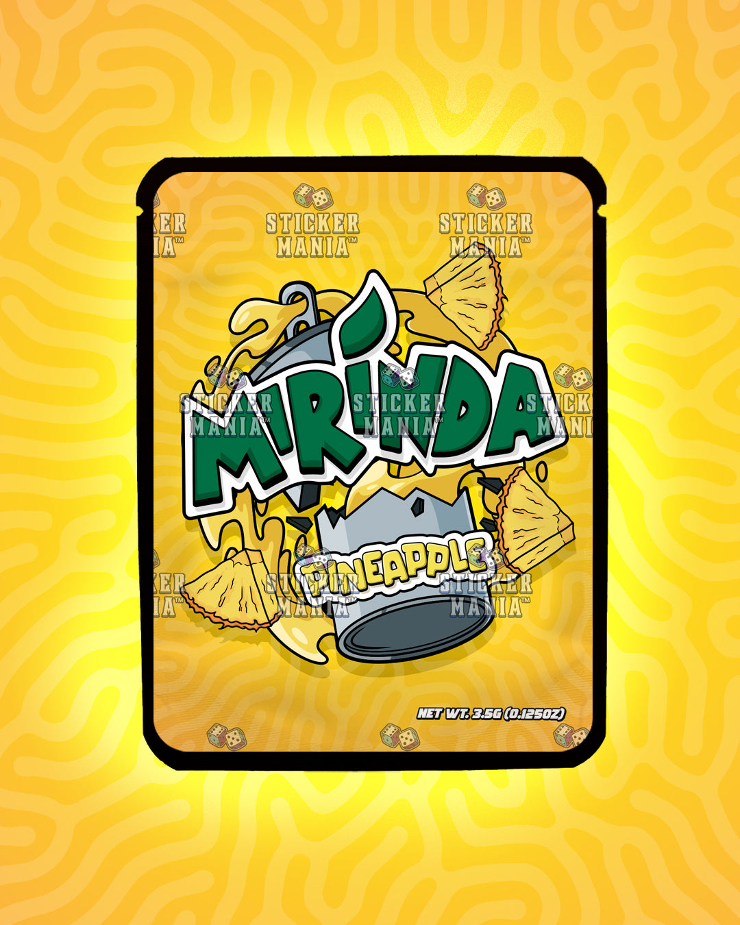 Mirinda Pineapple | Pre-Made Sticker Bag | 3.5g
