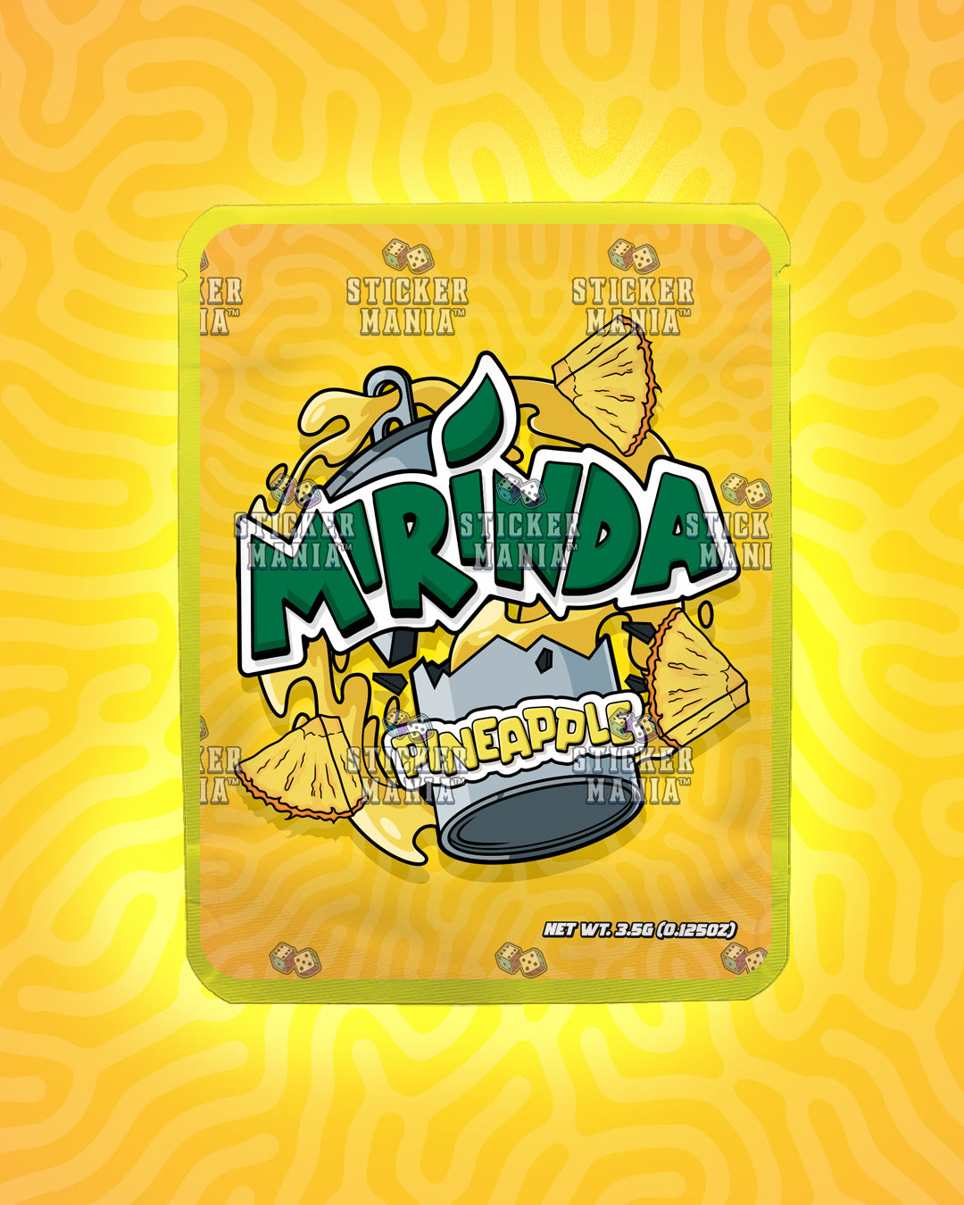 Mirinda Pineapple | Pre-Made Sticker Bag | 3.5g