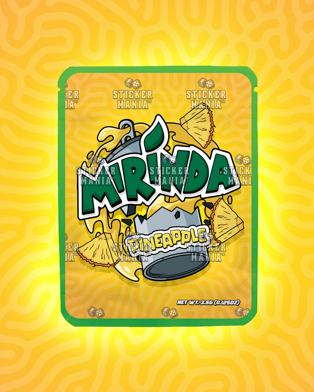 Mirinda Pineapple | Pre-Made Sticker Bag | 3.5g