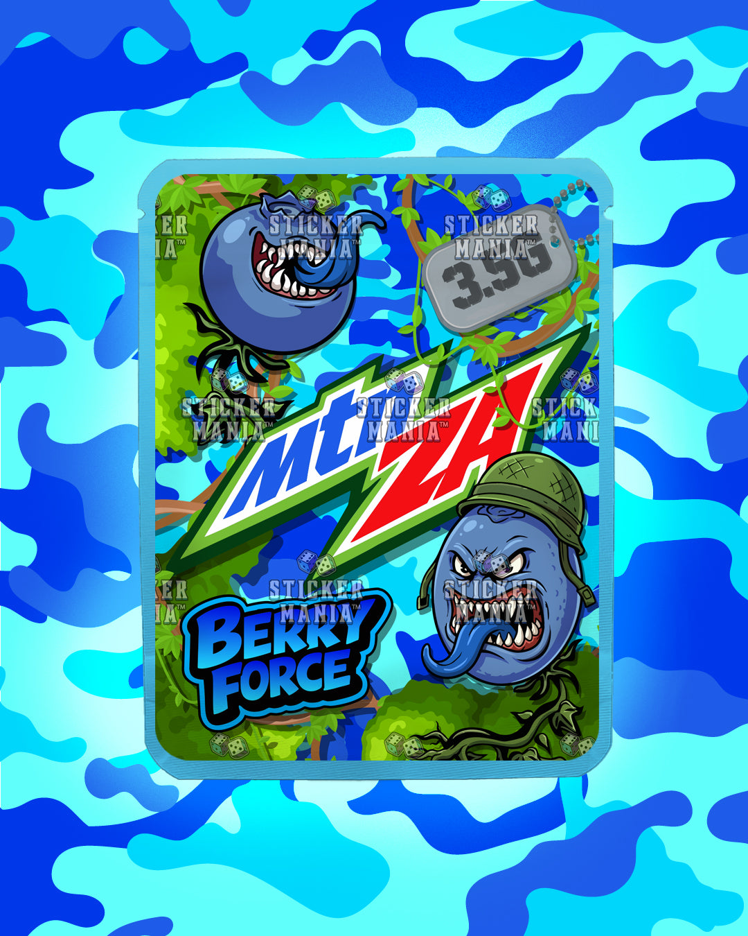 Mtn Za Berry Force | Pre-Made Sticker Bag | 3.5g